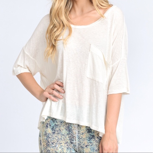 Mind Code Tops - Slum Sunday Oversized Luxe Pocket Tee Shirt Top